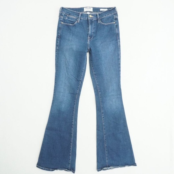 FRAME Denim Le High Flare Jeans Womens Size 29 Benedict Canyon Blue Wash - Picture 1 of 10